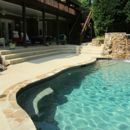 New concrete pool deck with new Textured surface - Marietta, GA 