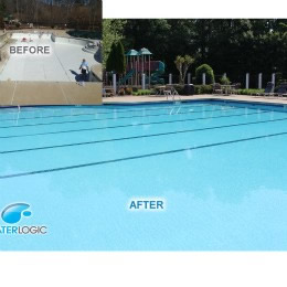New plaster for this commercial pool in Woodstock